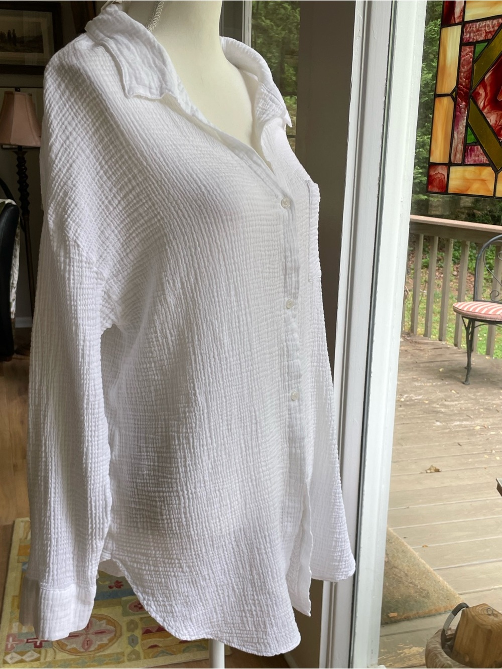 Like new Women's Gauze Cover Up Shirtdress - Shade & Shore™ White XL 16